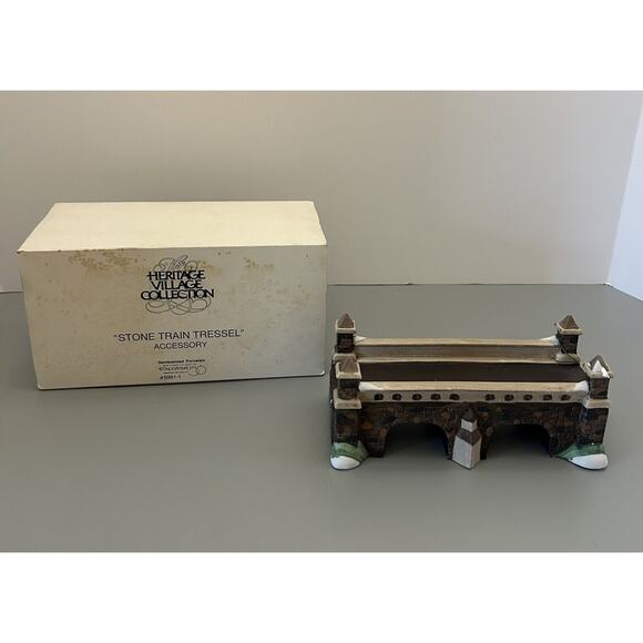 Dept 56 Stone Train Tressel Accessory #5981-1 Heritage Village Collection 1988 - Picture 1 of 9